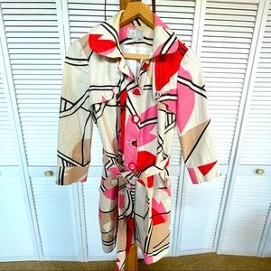 Alberto Makali Geometric Trench Coat